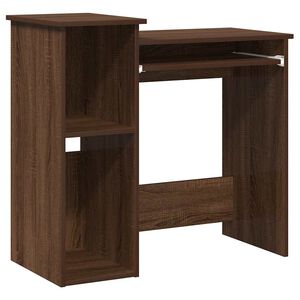 vidaXL riiulitega kirjutuslaud, pruun tamm, 84x40x78 cm, tehispuit