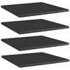 vidaXL riiuliplaadid 4 tk, must, 40x40x1,5 cm, puitlaastplaat