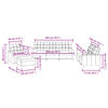 vidaXL 4-osaline diivanikomplekt patjadega, pruunikashall, kangas