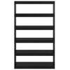 vidaXL raamaturiiul/ruumijagaja, must, 100x30x167,5 cm, täismännipuit