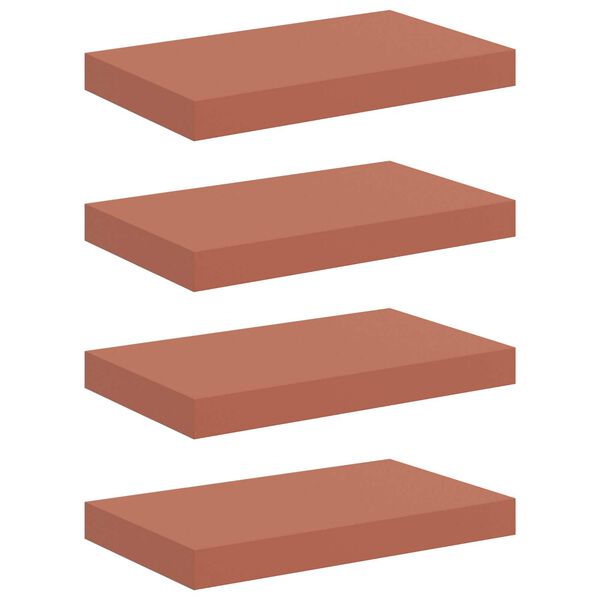 vidaXL Seinariiul 4 pcs Punane 40 x 23,5 x 4 cm Tehispuit