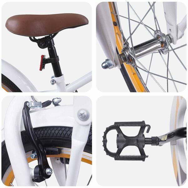 vidaXL Laste Bike 20 Tolli vanuses 6-11 aastat Valge