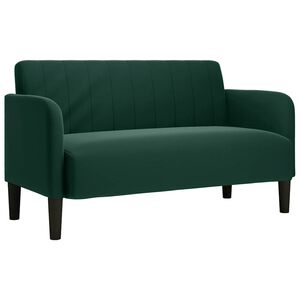 vidaXL kahekohaline diivan, tumeroheline, 109 cm, samet