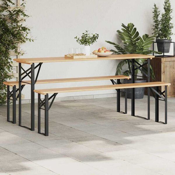 vidaXL Õlle laua jalg 2 pcs Must 39 x 3 x 75 cm Pulbervärvitud teras