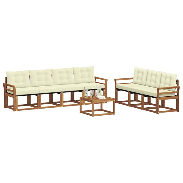 vidaXL V&auml;li diivanikomplekt padjaga 8 pcs Looduslik ja kreem