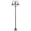 vidaXL aialatern, E27 220 cm, alumiinium, kolme laternaga, pronks