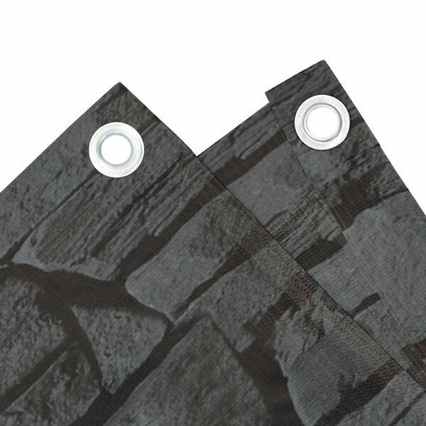 vidaXL r&otilde;du privaatsuskate, &auml;&auml;rekivi v&auml;limusega, hall, 600x120 m, PVC