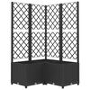 vidaXL v&otilde;rega taimekast, must, 80 x 80 x 136 cm PP
