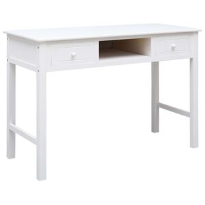 vidaXL kirjutuslaud, valge, 110 x 45 x 76 cm, puit