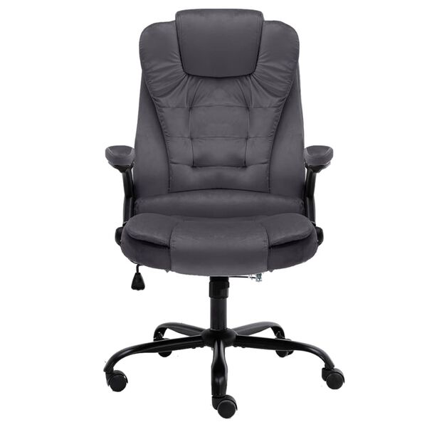 vidaXL kontoritool, tumehall, samet