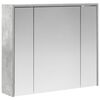 vidaXL Vannitoa peeglikapp Betoonhall 73,5 x 16 x 62,5 cm Tehispuit