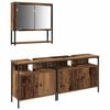 vidaXL Vannitoa m&ouml;&ouml;bleset 3 tk Pruun 80 x 30 x 60 cm Tehispuit