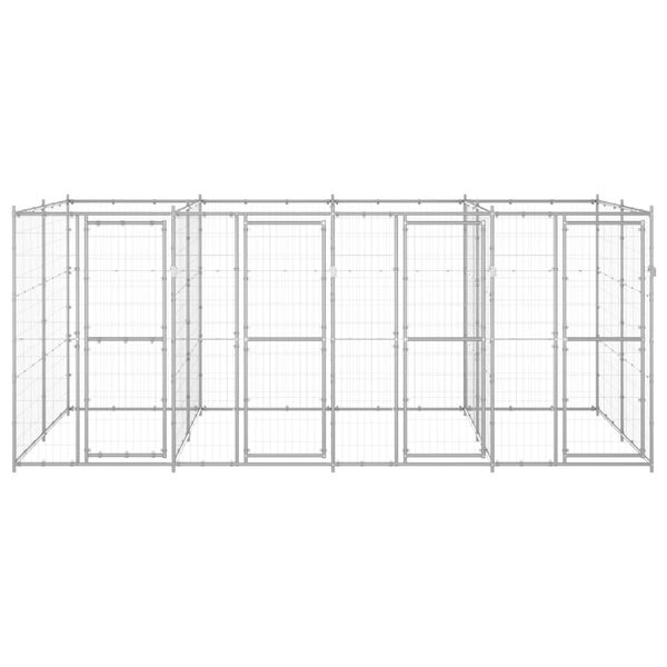vidaXL koeraaedik, tsingitud teras, 9,68 m²