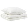 vidaXL Tekk ja padjakomplekt 2 pcs 135x200 cm Suvi 140 GSM Vill Valge