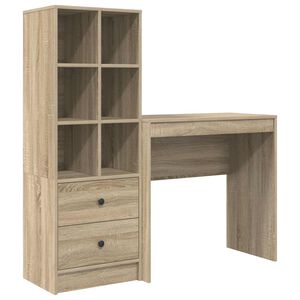 vidaXL Laud Sonoma tamm 125,5 x 40 x 127 cm 2 tk