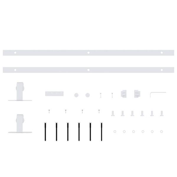 vidaXL minisuuruses liugukse komplekt, s&uuml;sinikteras, valge 122 cm