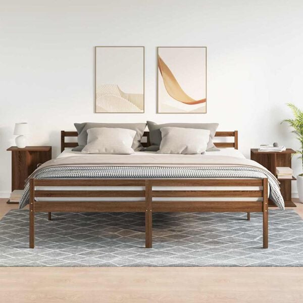 vidaXL &ouml;&ouml;kapid, 2 tk, pruun tamm, 46,5x29x61 cm tehispuit