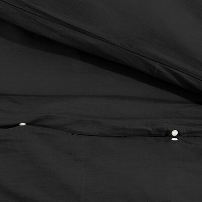 vidaXL voodipesukomplekt, must, 135 x 200 cm, mikrofiiber