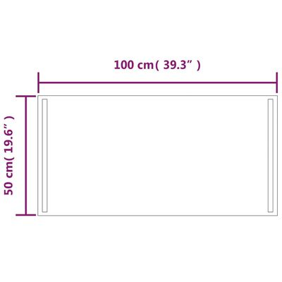 vidaXL vannitoa LED-peegel 100x50 cm