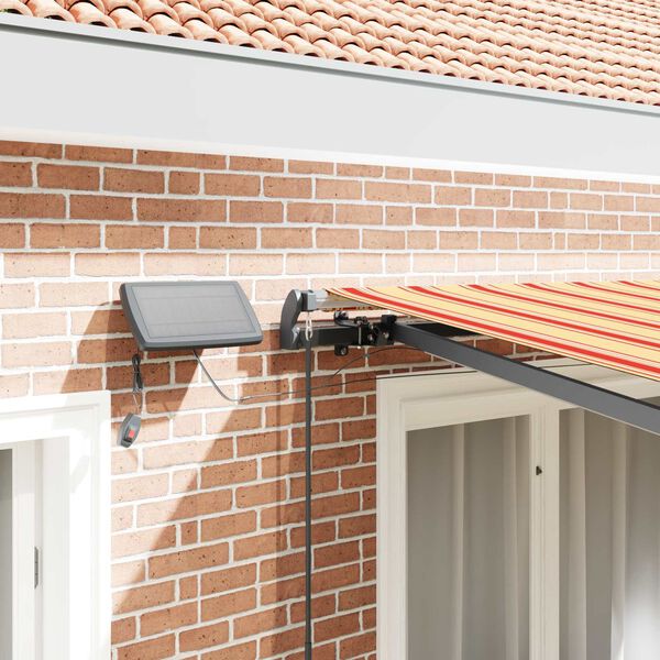 vidaXL K&auml;igukohandatav varikatus Kollane ja oranž 300 x 250 cm kangas