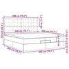 vidaXL Ottomani voodiraam madratsitega, tumepruun, 200x200cm, kangas