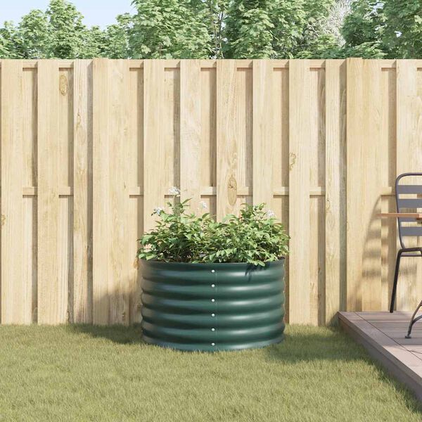 vidaXL Kõrgendatud aia taimelava Roheline 80 x 80 x 44 cm Teras