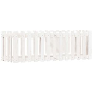 vidaXL aia disainiga k&otilde;rgendatud taimelava, valge, 150x50x50 cm, m&auml;nd