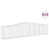 vidaXL kaarekujulised gabioonkorvid 15 tk, 400x50x80/100 cm, raud