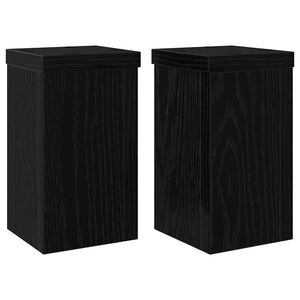 vidaXL Taimede alus 2 tk Must tamm 10 x 10 x 18 cm Tehispuit