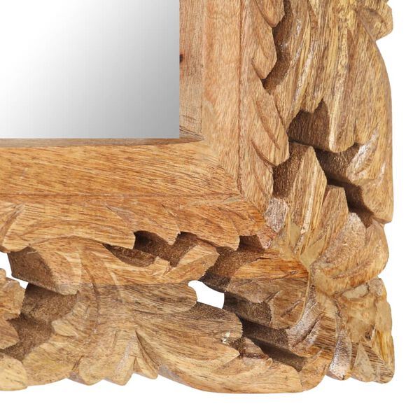 vidaXL, käsitsi nikerdatud peegel, pruun, 80 x 50 cm, mangopuit