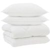 vidaXL Talve tek padjaga 3 pcs Valge Mikrofiiber