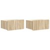 vidaXL Seinale kinnitatav &ouml;&ouml;tis 2 tk Sonoma tamm 49 x 34,5 x 24 cm
