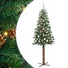 vidaXL Peen j&otilde;ulupuu Roheline 180 cm PVC ja tahke m&auml;nd