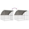 vidaXL Kanakpuur 2 pcs H&otilde;bedane 400 x 200 x 198,5 cm Tsinkteras