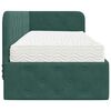 vidaXL Nurgavoodi raam madratsiga Tume rohelise 80 x 200 cm Samet