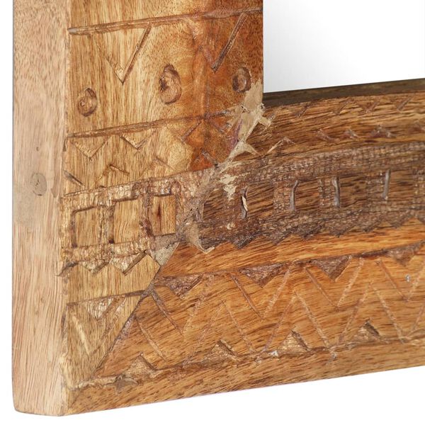 vidaXL, käsitsi nikerdatud peegel, 50x50x2,5 cm, mangopuit