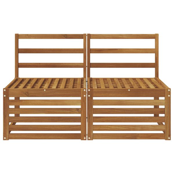 vidaXL 2 T&uuml;kk V&auml;ljas Keskmine Diivan Tugev akatsiapuu Neutraalne