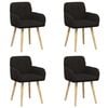 vidaXL S&ouml;&ouml;gitoa Toolid 4 pcs Boucl&eacute; Must 59 x 57 x 85 cm