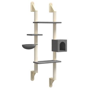 vidaXL seinale kinnitatav kassi kraapimispost, tumehall, 180 cm