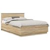 vidaXL Voodi raam peaga Sonoma tamm 140 x 200 cm Tehispuit