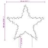 vidaXL j&otilde;ulukaunistus t&auml;ht, 80 LEDi, 60 cm