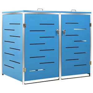 vidaXL kahe pr&uuml;gikasti kuur 138x77,5x112,5 cm, roostevaba teras