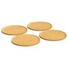 vidaXL pitsaplaadid 4 tk, &Oslash;32 x 1,5 cm, bambus