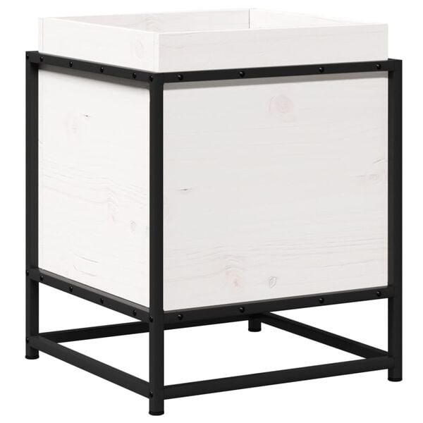 vidaXL aia taimekast, valge, 40 x 40 x 50 cm, m&auml;nnipuit