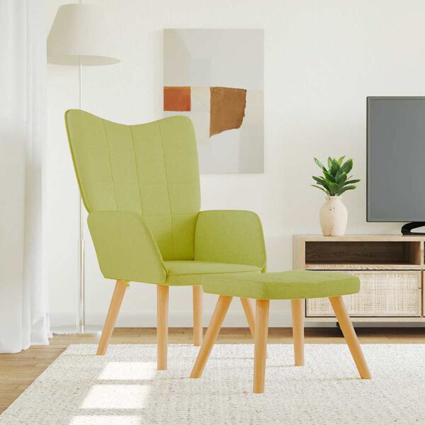 vidaXL puhketool jalapingiga, roheline, kangas