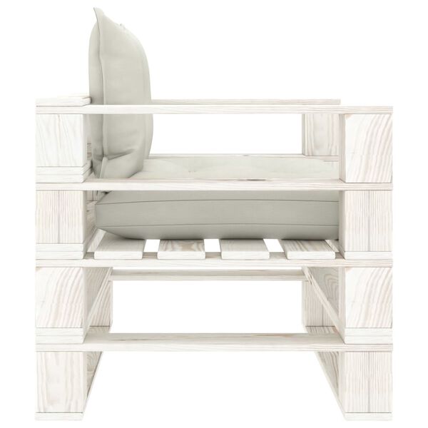 vidaXL kaubaalustest aiadiivan, beežid padjad, puit