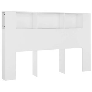 vidaXL voodipeatsi kapp, valge, 160 x 18,5 x 104,5 cm