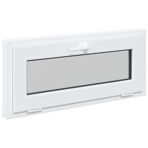 vidaXL Keldriakendus RISOR 90 x 40 cm PVC ja klaas Valge