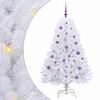 vidaXL Kunstlik kokkupandav j&otilde;ulupuu Valge 150 cm PVC ja teras