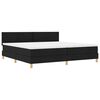 vidaXL LED Box Spring Voodi LED-ribadega Must 200 x 200 cm kangas
